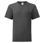 Grafitszürke férfi rövid ujjú 100% pamut póló – egyedi felirat és céges logó nyomtatáshoz
