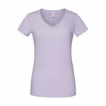 Női világoslila V-nyakú póló – egyedi nyomtatáshoz | Reja.hu