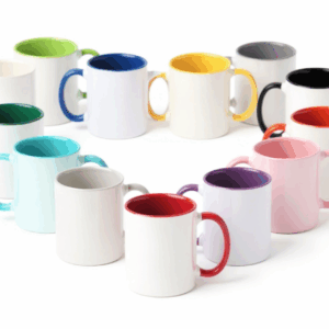 Színes belsejű és fülű fehér kerámia bögrék több színben – egyedi nyomtatáshoz | Reja.hu