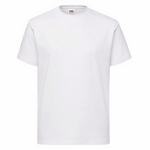 Fehér 100% pamut férfi póló – nyomtatáshoz és egyedi felirathoz