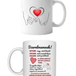 Szerelmes idézetes bögre – Szív mintával és romantikus felirattal | Reja Kreatív Műhely